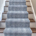 Well Woven Custom Size Hallway & Stair Runner- Harlow Pompeii Light Blue 27 by WellWovenRugs