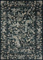 Loloi Rifle Paper Co. Laurel Collection LAU-05 Navy/Multi 2'-8" x 10' Runner Rug - Image 2