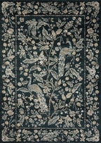 Loloi Rifle Paper Co. Laurel Collection LAU-05 Navy/Multi 2'-8" x 4' Accent Rug - Image 2
