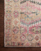 Loloi Layla Collection LAY-17 Pink/Lagoon 2'-6" x 9'-6" .13" Thick Runner Rug - Image 6