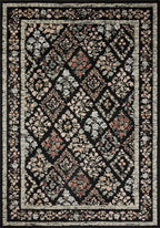 Loloi Rifle Paper Co. Laurel Collection LAU-04 Black/Multi 6'-6" x 9'-2" Area - Image 3