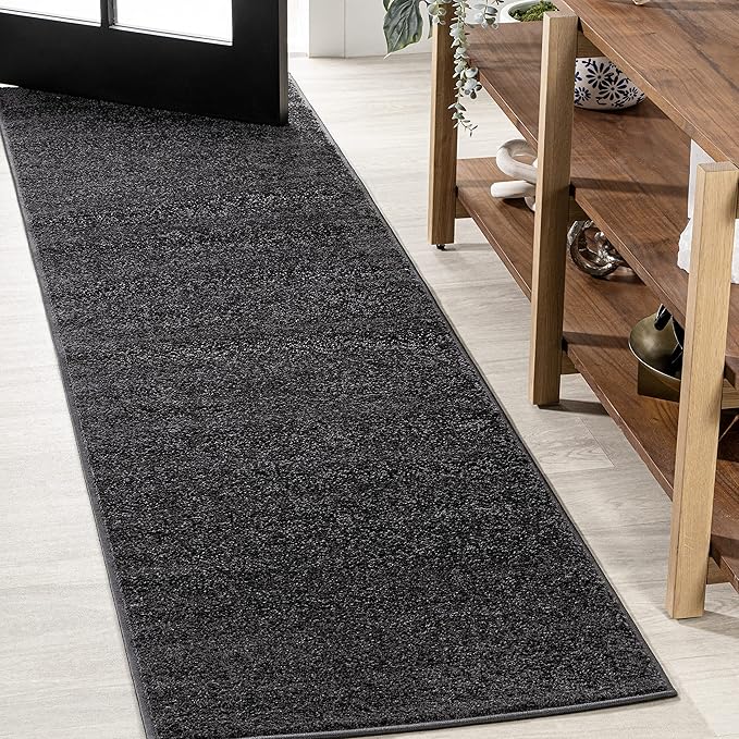 Eyely UES100I-212 Supersoft Haze Solid Low-Pile Indoor Runner Rug, Minimalist by eyely