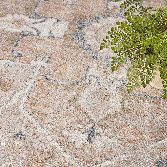 Nourison Home Astra Machine Washable Beige 7'10" x 10' Area Rug - Image 6