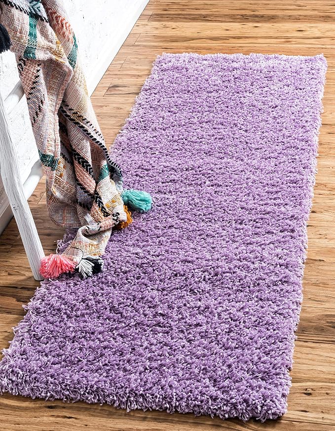 Unique Loom Solid Shag Collection Area Rug - Image 2