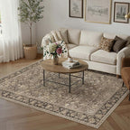 HUGEAR 5x7 Machine Washable Rugs Brown Hallway Area Rug Indoor Accent Rug by HUGEAR
