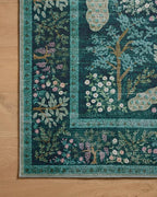 Loloi Rifle Paper Co. Canopy Collection CNP-05 Teal 2'-3" x 5' Accent Rug - Image 4