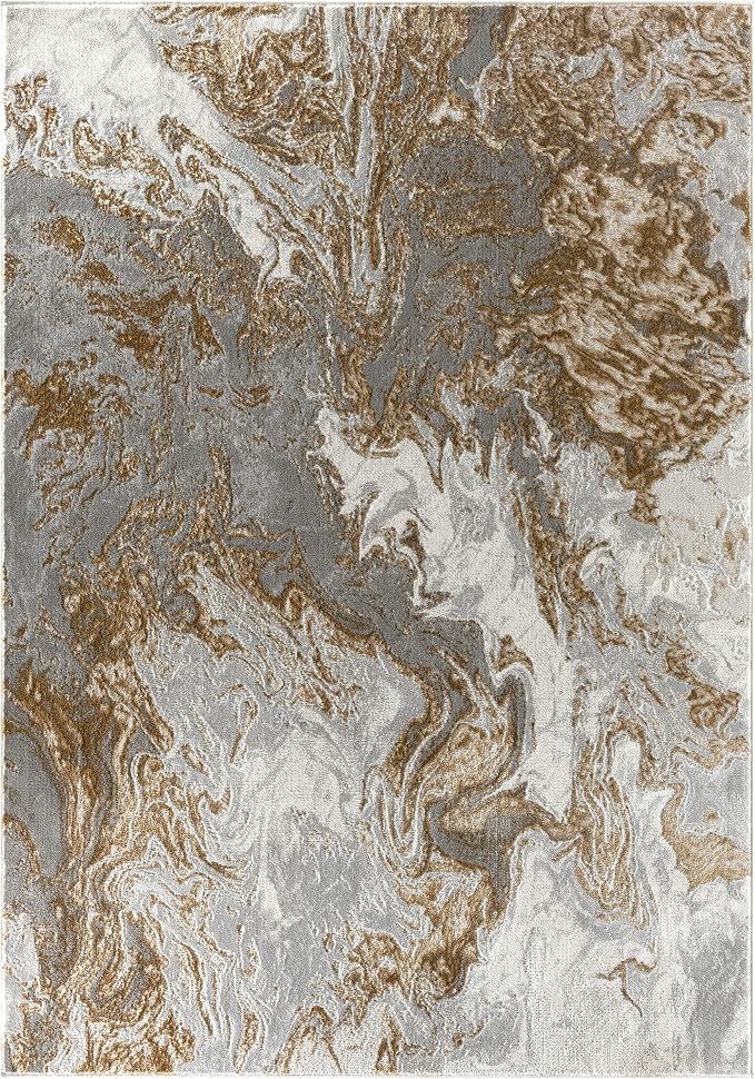 LUXE WEAVERS Marble Swirl Abstract Area Rug - Image 3
