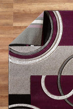 GLORY RUGS Area Rug 2x3 Door Mat Purple Geometric Soft Floor Carpet - Image 5
