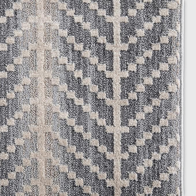 Well Woven Custom Size Hallway & Stair Runner- Harlow Rhodes Grey 27 Inches - Image 3