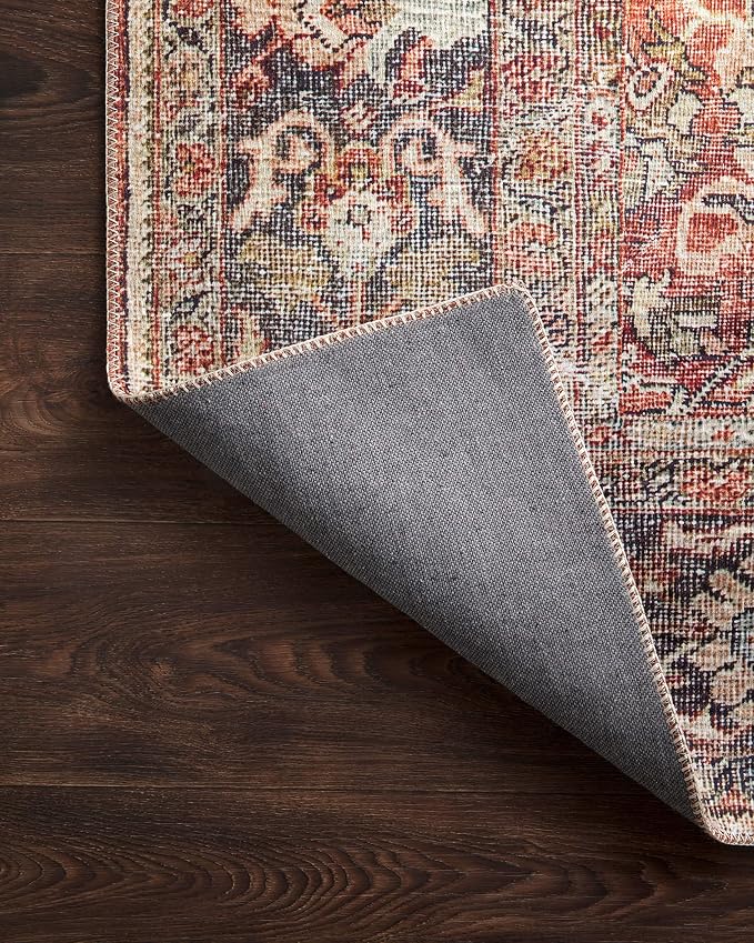 Loloi Layla Collection LAY-02 Spice/Marine 2'-6" x 12'-0" .13" Thick Runner Rug - Image 7