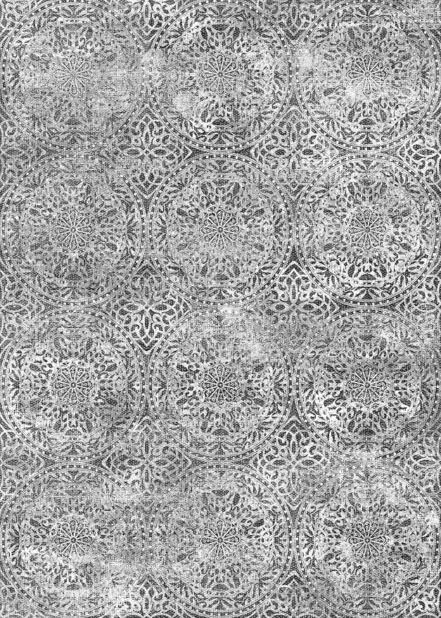 vivorug Round Rug 4ft Vintage-Inspired Round Area Rug Non-Slip Indoor Carpet - Image 6