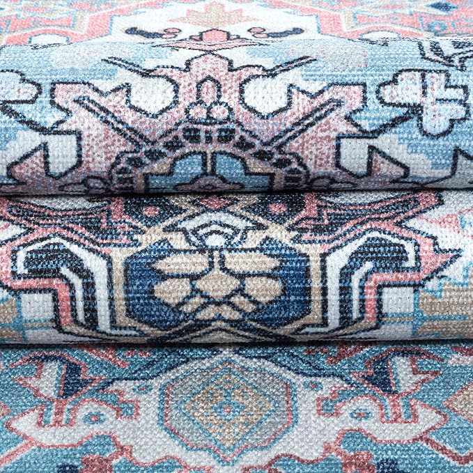 Washable Area Rug. Modern Farmhouse. Vintage. Turkish. Bohemian. Distressed. - Image 8