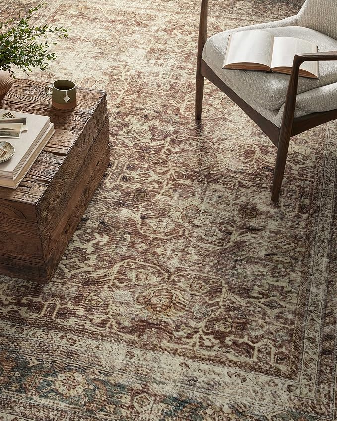 Loloi Magnolia Home by Joanna Gaines Sinclair Collection SIN-01 Rust/Lagoon - Image 7