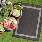 CAMILSON Outdoor Rug 9x12, Large Modern Outside Rugs - Image 6