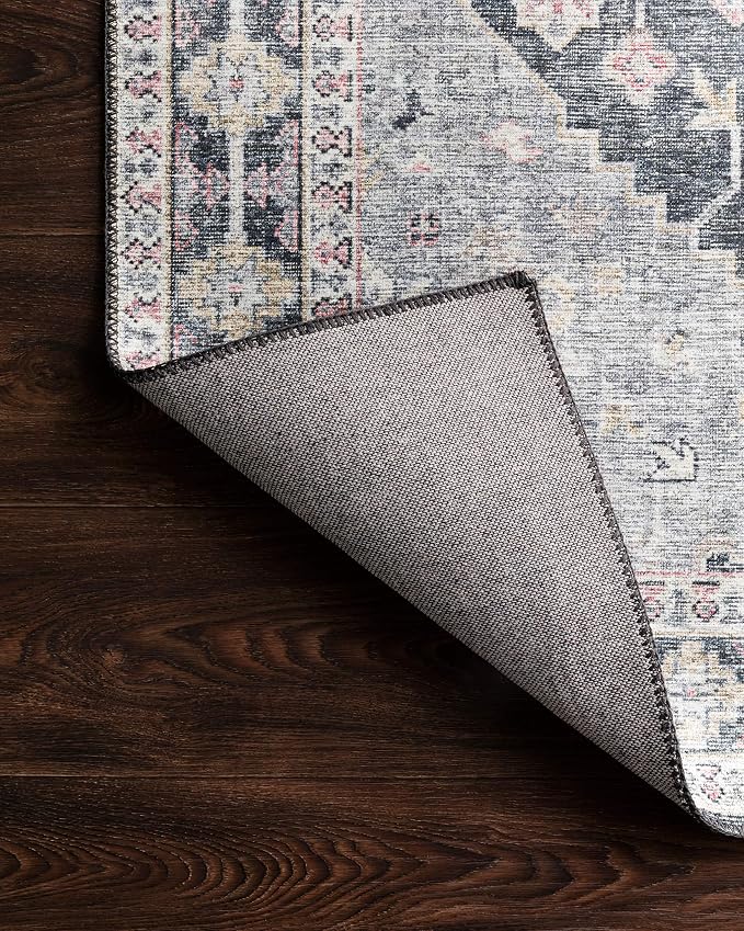 Loloi Skye Collection SKY-02 Charcoal/Multi 6'-0" x 9'-0" Area Rug - Image 8
