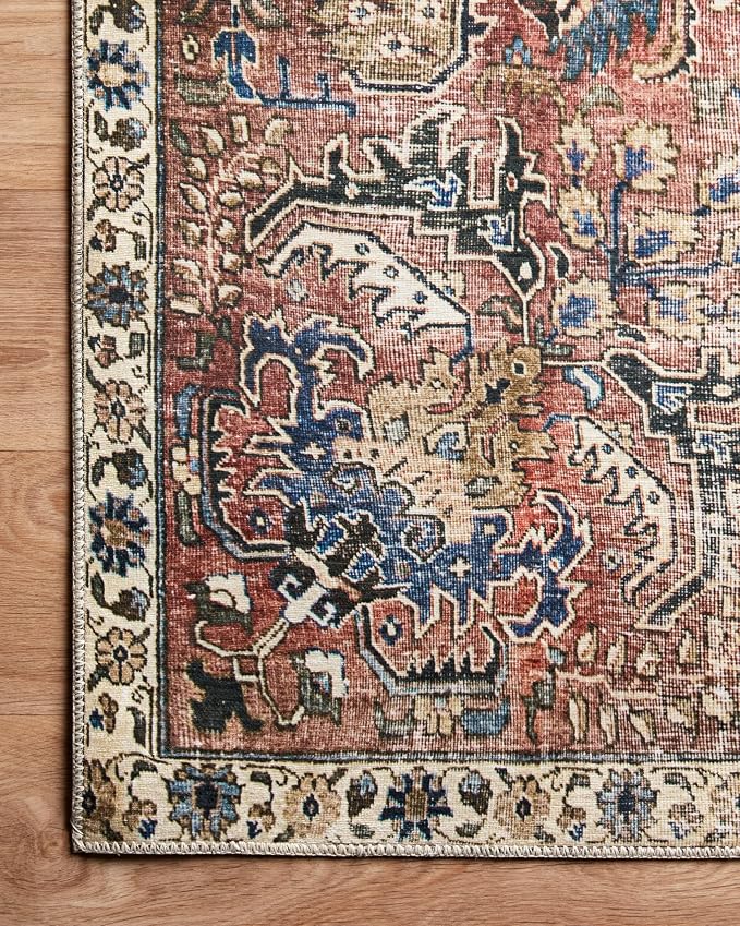 Loloi Chris Loves Julia Jules Collection JUL-01 Merlot/Multi 2'-3'' x 3'-9'' - Image 8