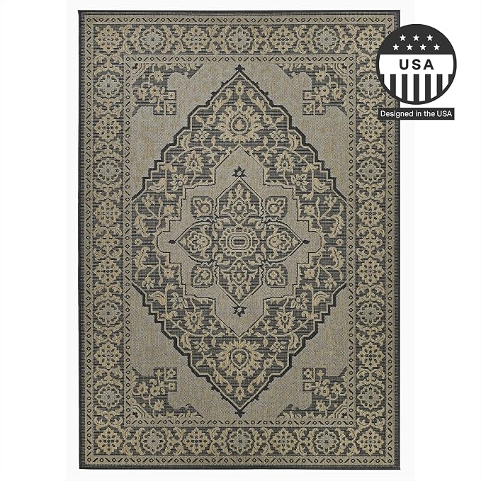 FH Home Flat Woven Outdoor Rug - Image 4
