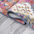 JONATHAN Y Boho Vintage Fuchsia/White Indoor Area Rug, Bohemian Flair Medallion - Image 5