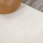 JONATHAN Y Haze Solid Low-Pile Cream 6' Round Indoor Area Rug, Minimalist - Image 3