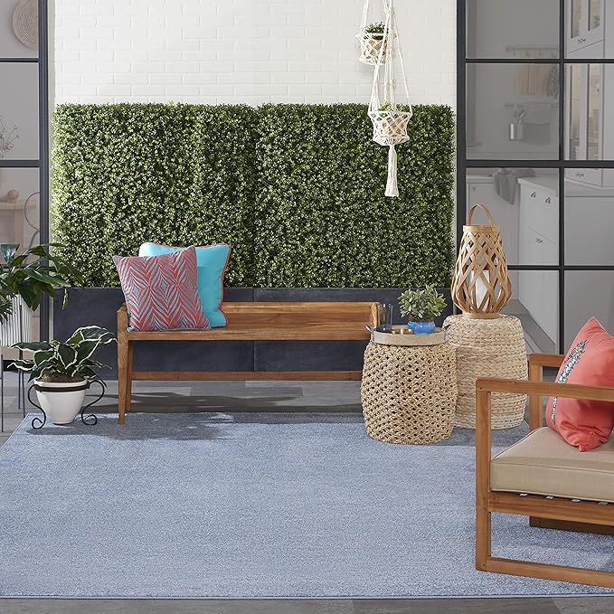 Nourison Home Nourison Essentials Blue Grey 9' x 12' Area Rug - Image 4