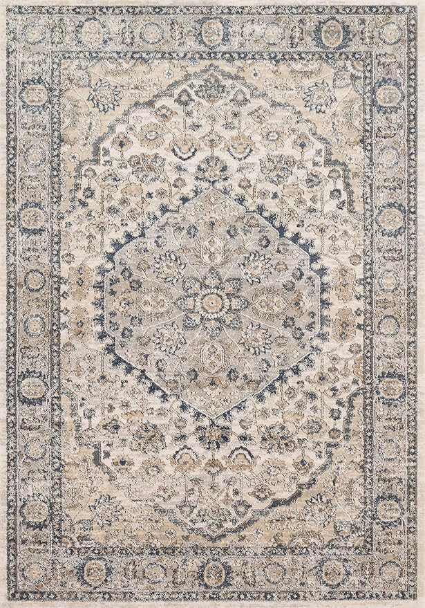 Loloi Teagan Collection TEA-01 Natural/Lt. Grey 9'-9" x 13'-6" Area Rug - Image 4