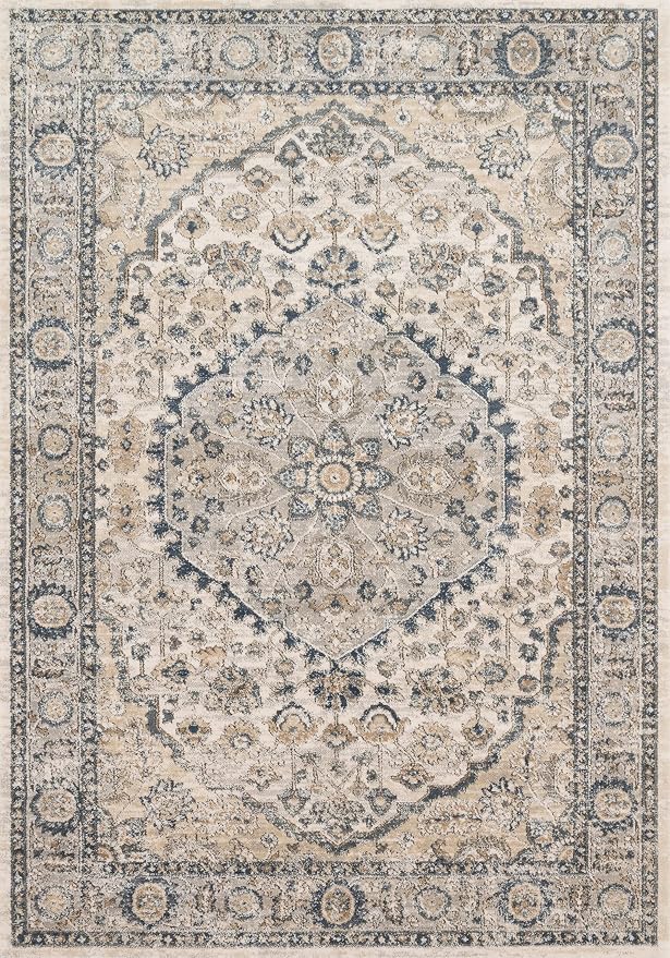 Loloi Teagan Collection TEA-01 Natural/Lt. Grey 2'-8" x 10'-6" Runner Rug - Image 5
