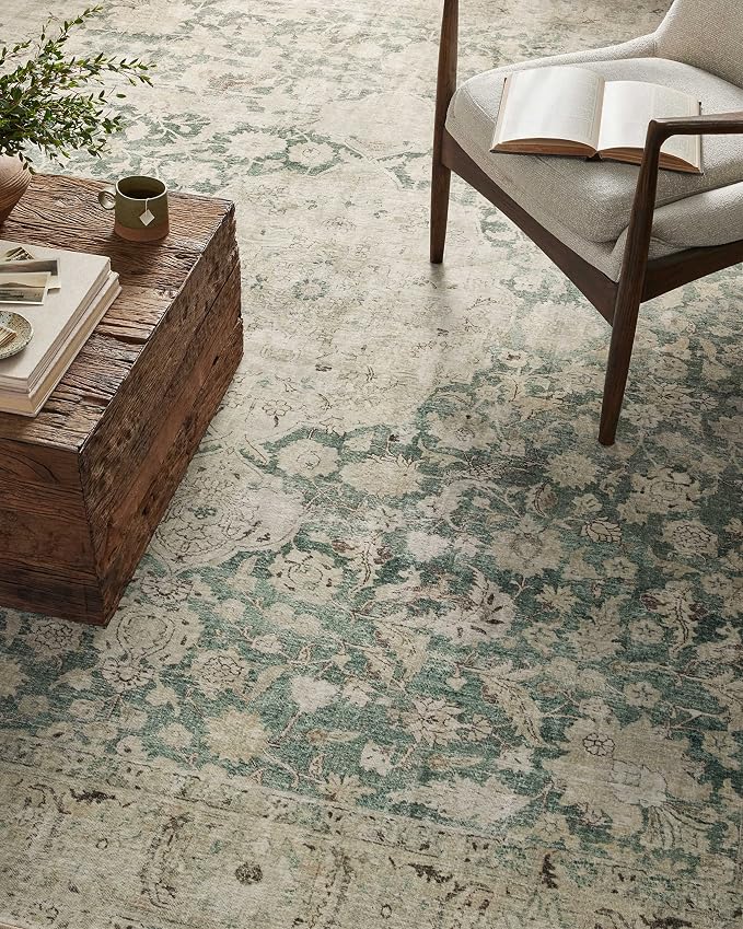 Loloi Magnolia Home by Joanna Gaines Sinclair Collection SIN-05 Jade/Sand 7'-6" - Image 6