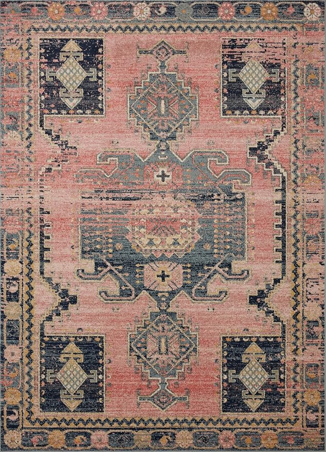 Loloi Jocelyn Collection JOC-06 Rose/Rose 2'-3" x 4'-0" .38" Thick Accent Rug - Image 3