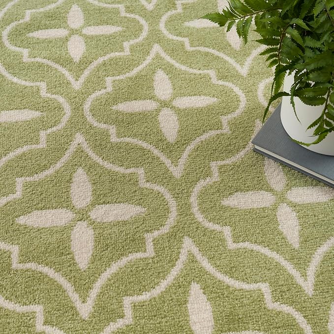 Nourison Home Nourison Essentials Green Ivory 8' x 10' Area Rug - Image 6