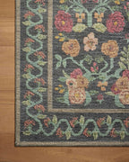 Loloi Rifle Paper Co. Rosa Collection RSA-01 Black 8'-4" x 11'-6" Area Rug - Image 6