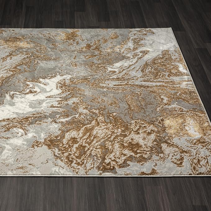 LUXE WEAVERS Marble Swirl Abstract Area Rug - Image 4