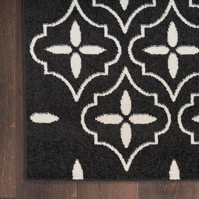 Nourison Home Nourison Essentials Black Ivory 8' x 10' Area Rug - Image 7
