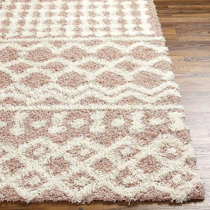 Livabliss Hapsburg Moroccan Shag Area Rug, Dusty Pink - Image 3