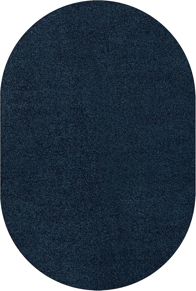 Eyely UES100C-6OV Supersoft Haze Solid Low-Pile Indoor Area Rug, Minimalist - Image 3