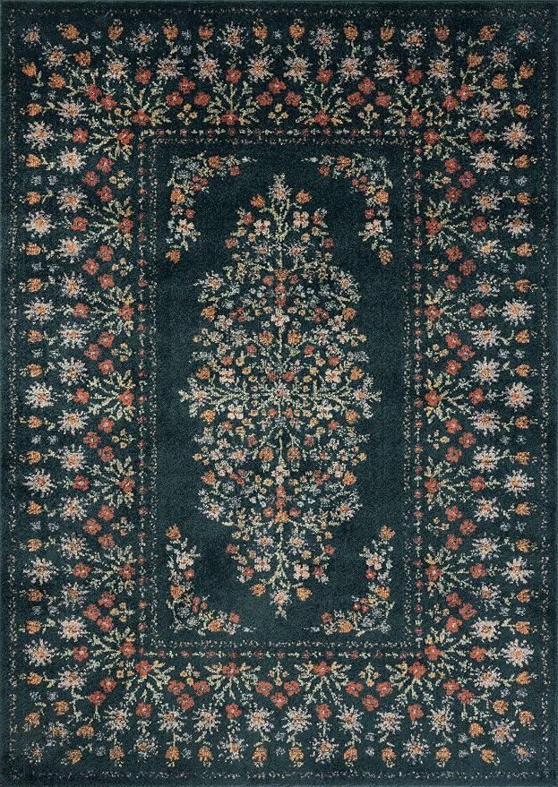 Loloi Rifle Paper Co. Laurel Collection LAU-02 Navy 2'-8" x 8' Runner Rug - Image 2