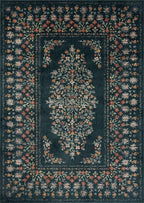 Loloi Rifle Paper Co. Laurel Collection LAU-02 Navy 2'-8" x 8' Runner Rug - Image 2