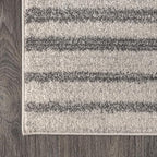 JONATHAN Y Lyla Offset Stripe Gray/Cream Indoor Area Rug, Contemporary - Image 8