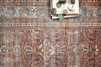 Loloi Layla Collection LAY-01 Brick/Blue 9'-0" x 12'-0" .13" Thick Area Rug - Image 4