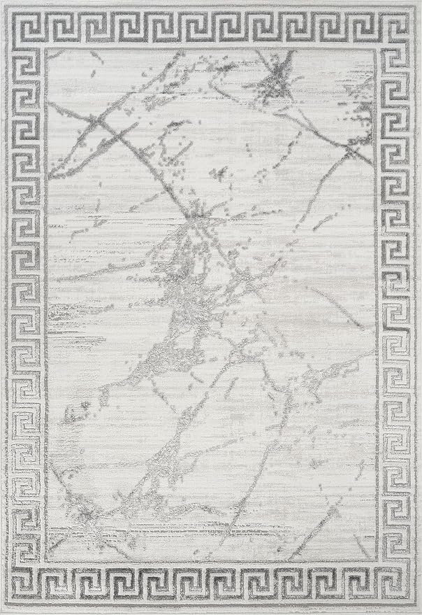 GLORY RUGS Area Rugs Marble 5x7 Cream Gray Carpet Modern Abstract Rug Living - Image 2