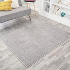 Eyely UES100K-6SQ Supersoft Haze Solid Low-Pile Indoor Area Rug, Minimalist by eyely