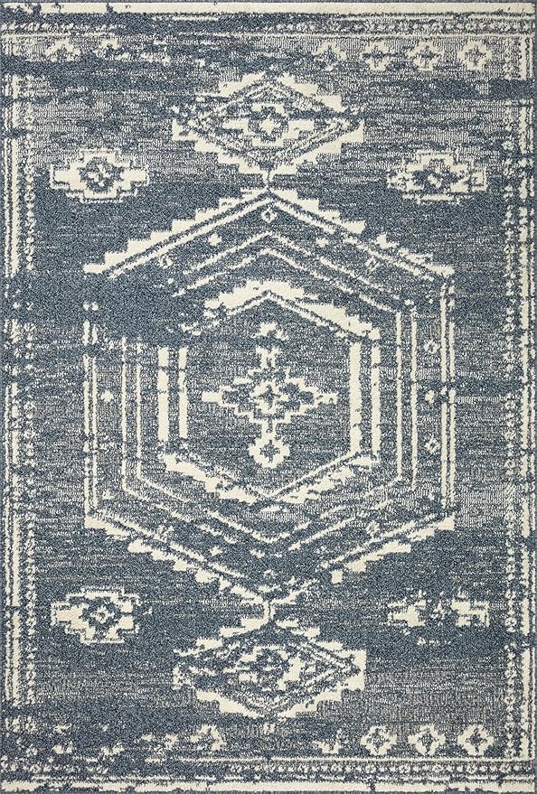 Loloi Magnolia Home by Joanna Gaines Gigi Collection GIG-03 Denim/Ivory 2'-7" x - Image 2