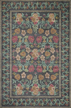 Loloi Rifle Paper Co. Rosa Collection RSA-01 Black 2'-6" x 9'-6" Runner Rug - Image 3