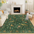 DUKINO 5x7 Rug, Washable Animal Living Room Rug by DUKINO