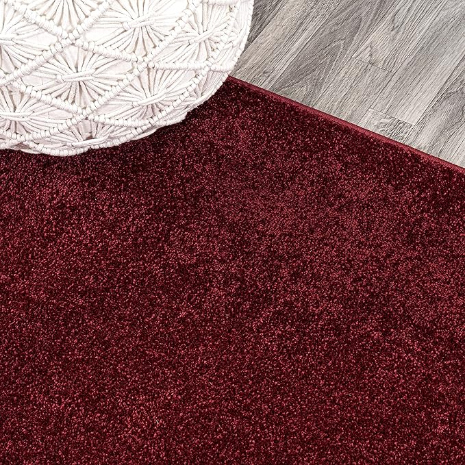 JONATHAN Y Haze Solid Low-Pile Dark Red Indoor Area Rug 12x15, Minimalist - Image 7