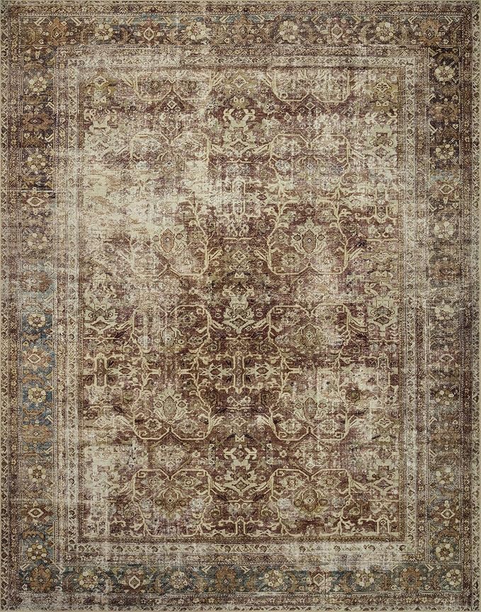 Loloi Magnolia Home by Joanna Gaines Sinclair Collection SIN-01 Rust/Lagoon - Image 4