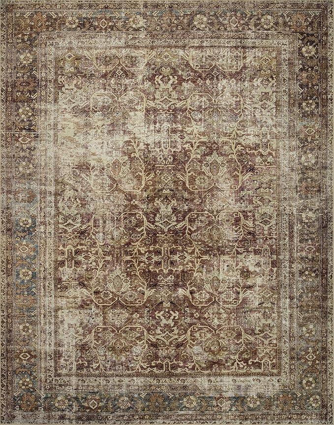 Loloi Magnolia Home by Joanna Gaines Sinclair Collection SIN-01 Rust/Lagoon - Image 5