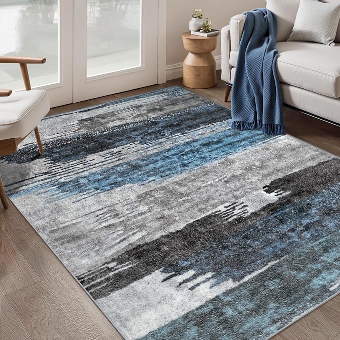 Ciicool Abstract Area Rug Indoor, 3x5 Washable Entryway Rug, Modern Soft Throw by CIICOOLHomeDeco