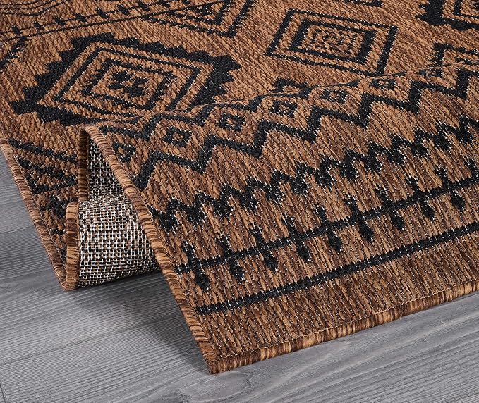 Beverly Rug Waikiki Boho Indoor Outdoor Rug 6x9, Washable Outside Carpet - Image 8
