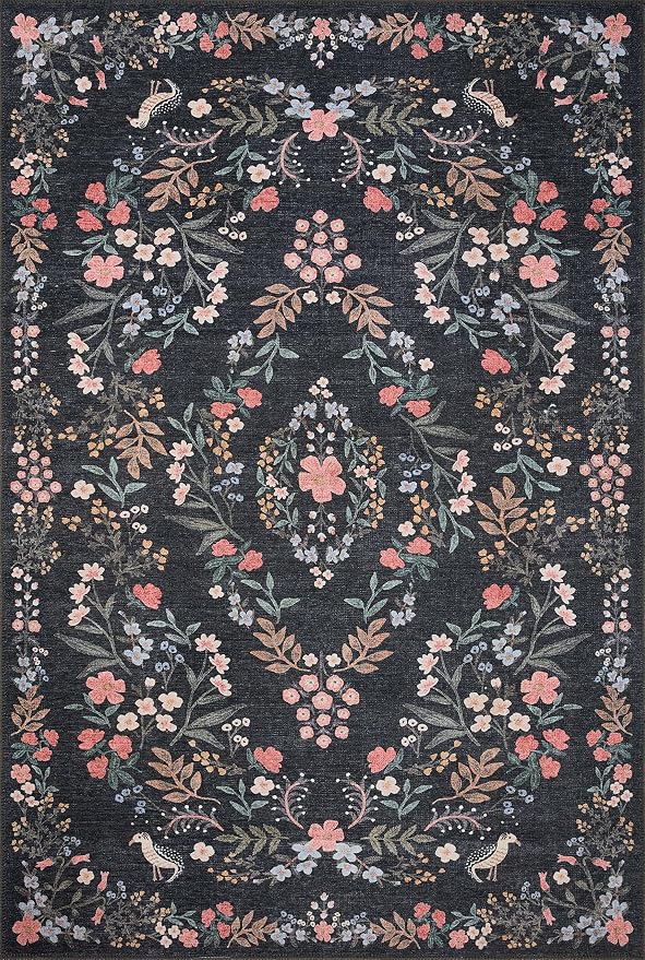 Loloi Rifle Paper Co. Maison Collection MAO-04 Tuileries Black 2'-6" x 12'-0" - Image 2