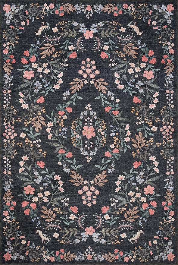 Loloi Rifle Paper Co. Maison Collection MAO-04 Tuileries Black 7'-6" x 9'-6" - Image 3